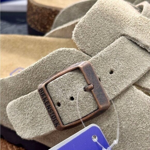 Birkenstock Boston Taupe suede clog sandal - Picture 4 of 5